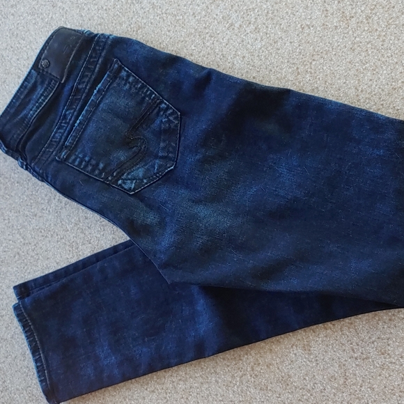 Silver Tuesday Fluid Denim Mid Skinny Deconstructed Jeans Size 26 - Picture 2 of 13